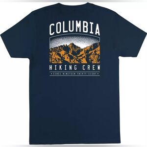 NWT Columbia Crewcut Short Sleeve Graphic T-Shirt | Columbia Navy | Size M
